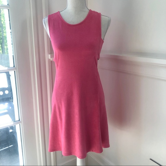 Pink Suede Dress With Cut Out Sides - Picture 3 of 8